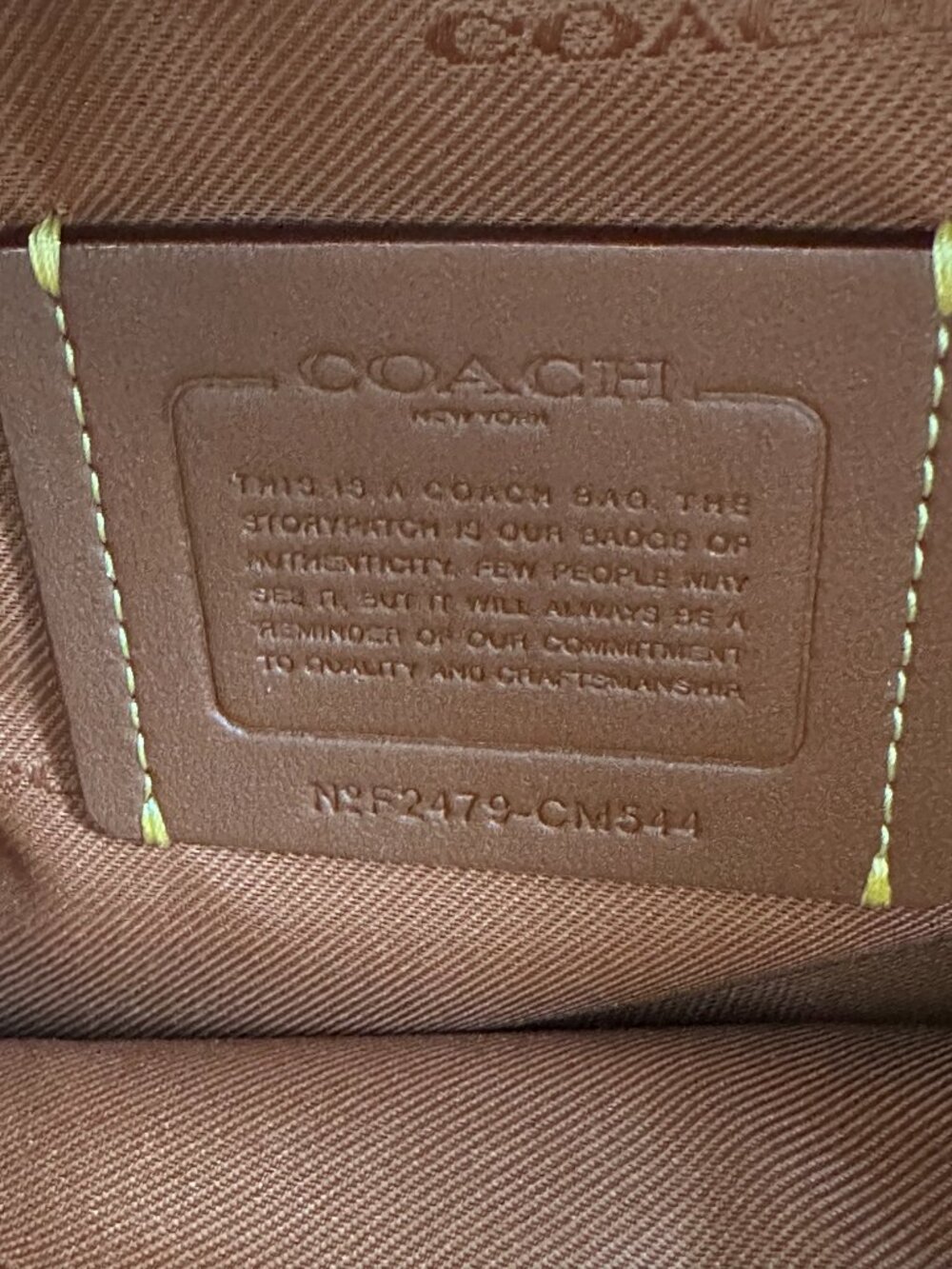Coach Ivory Pebbled Leather Lana Shoulder Bag Style #F2479-CM544 *NWT* - Picture 7 of 13